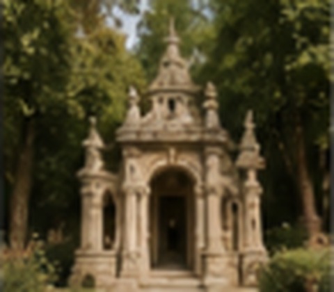 The completed Ideal Palace among trees
